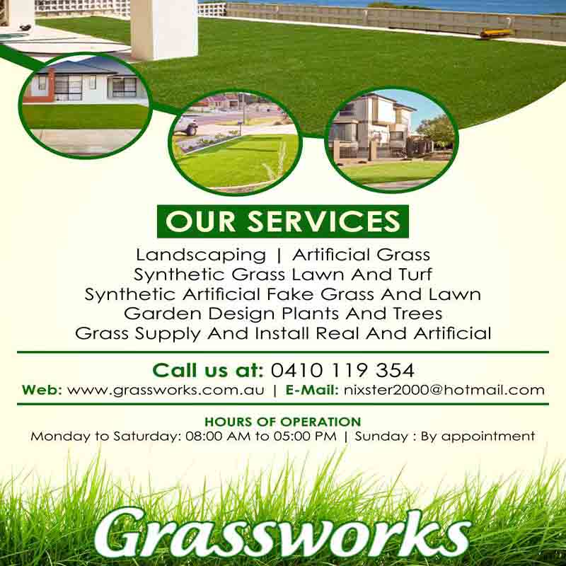 Wholesale synthetic artificial fake grass and lawn Perth | Grassworks